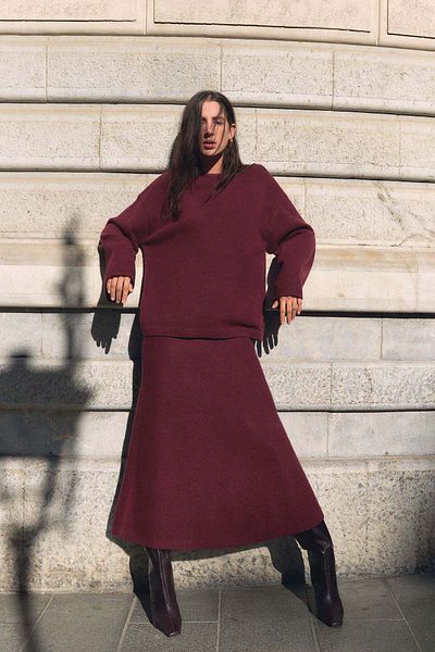 H&M Flared knitted skirt