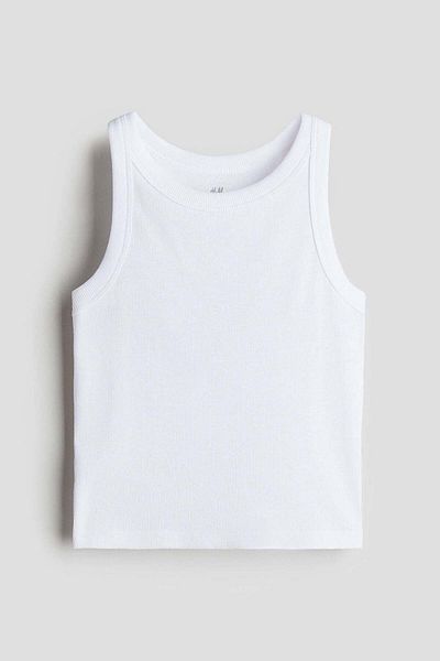 H&M Ribbed cotton vest top