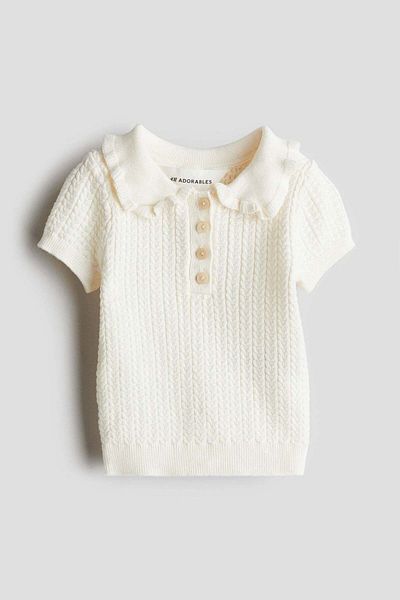 H&M Cable-knit cotton top