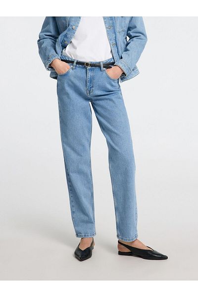 Selected Femme Straight Fit Jeans Hellblaue