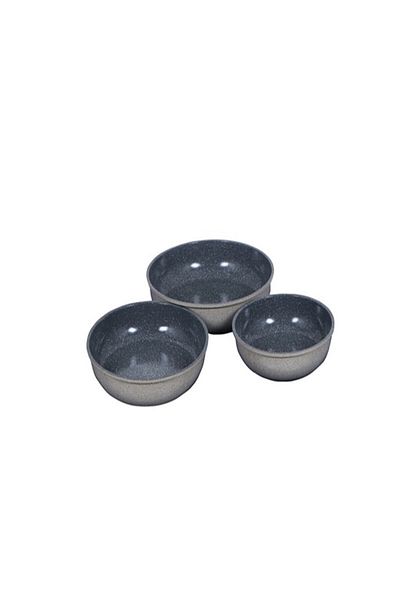 NEOFLAM MIDAS,Round Ovenware,Set 3pcs,20,24,28cm,Cast Aluminum with Ecolon Coating,Warm Marble Color