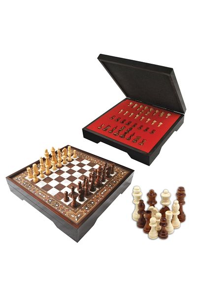 Star Oyun Large Size Mother of Pearl Star Vip Chess Set - Star Home-03