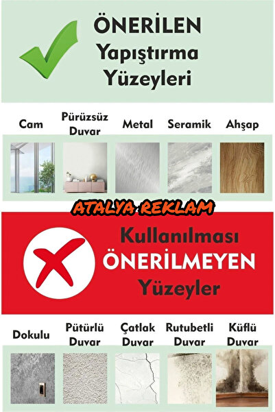 Atalya Reklam ve Tasarım Bohem Tarz 3 Renkli Oval Duvar Sticker Yapıştırma Premium UV BASKILI