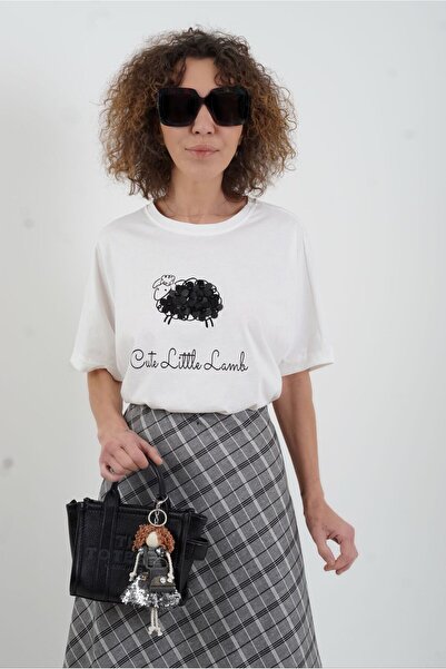 Zelish My Sister Чорна картата спідниця з мереживною обробкою