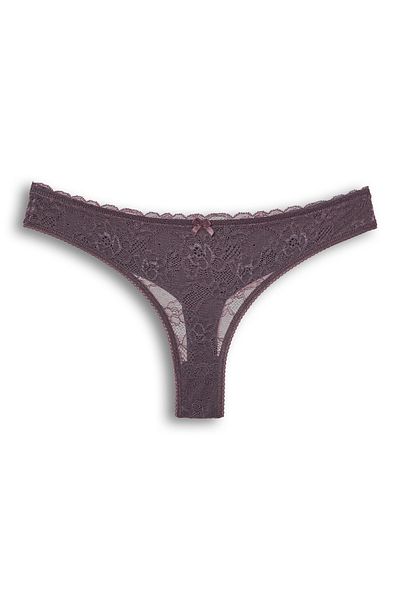 HNX 8-Piece Front Lace Back Double Layer Cotton Thong Women's Panties