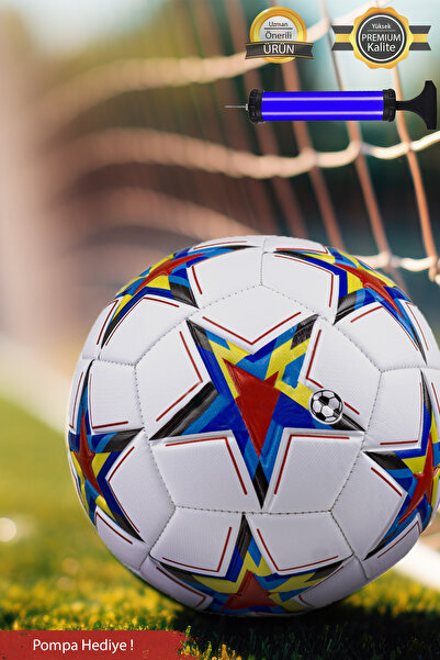 x1marka Pompalı Uefa Şampiyonlar Ligi Dikişli Futbol Topu Halı Saha Çim Beton...