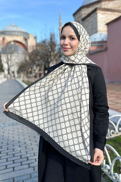 EVERMORE Şal proaspăt - Model Trifoi - Em060-07 - Piatră