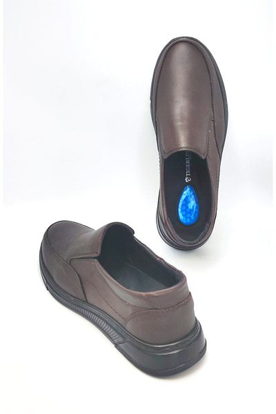 Tigerline Inside and Outside Genuine Leather Men's Ultra Comfortable Shoes Medical Insole