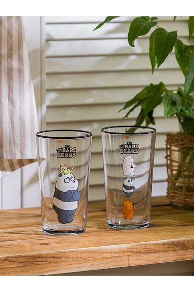 LC Waikiki Lcw Home Mixed We Bare Bears Printed Glasses 2 Pack 570 ml