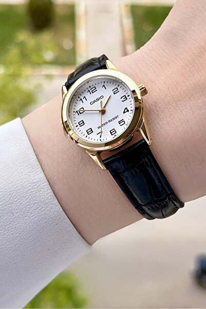 Casio Women's Wrist Watch with Gold Cordon Black