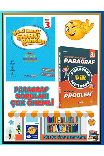 Salan Yayınları 3. Sınıf Salan Tüm Dersler Soru Bankası & 1Artıbir Yay. Bir P...