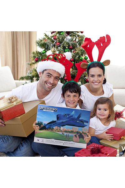 AWH RC Plane 2.4GHz 2CH Remote Control Airplane Automatic Balance System, ZY-530PRO Glider LED Light
