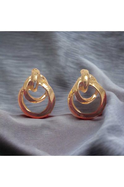 feyza collection Trend Nested Circle Earrings
