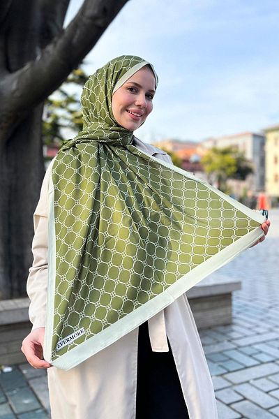 EVERMORE Fresh Şal - Yonca Desen - Em060-02 - Πράσινο