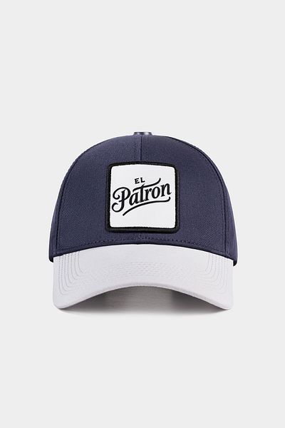 BlackBörk V1 Six El Patron Logo White-Navy Blue Baseball Cap