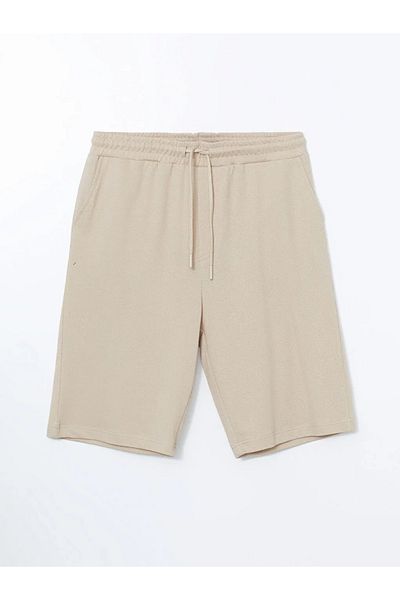 LC Waikiki Beige Standard Fit Men's Pajama Bottom Shorts