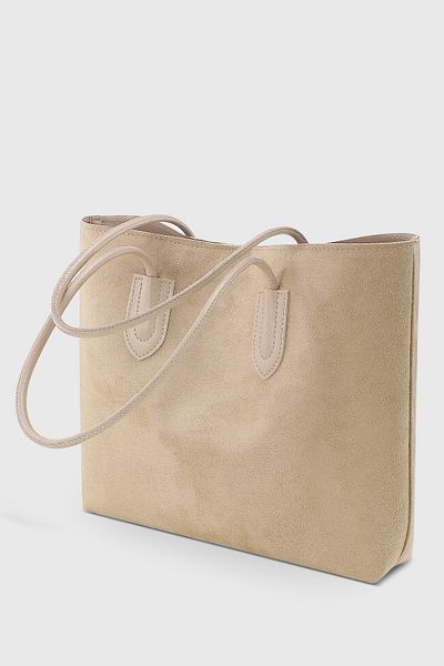Housebags Retro Suede Cream Shopper Bag - 264