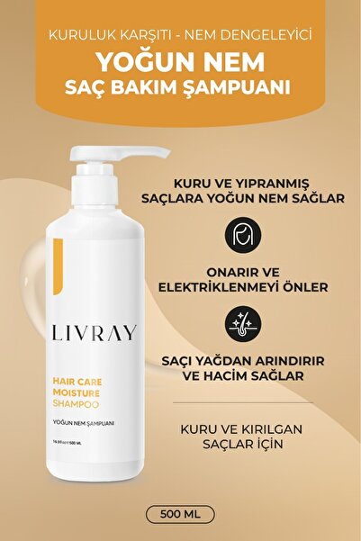 Livray Besleyici Ve Nemlendirici Saç Bakım Şampuanı - Kuru Ve Kırılgan Saçlar...