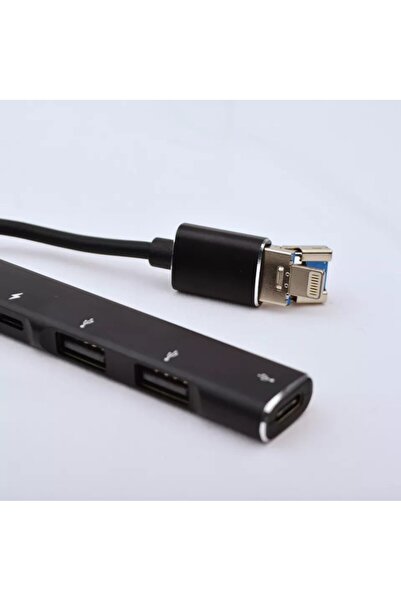 Techmaster Iphone Lightning 2 Usb 2.0 Type-c Kulaklık Ve Şarj Giriş Adaptör