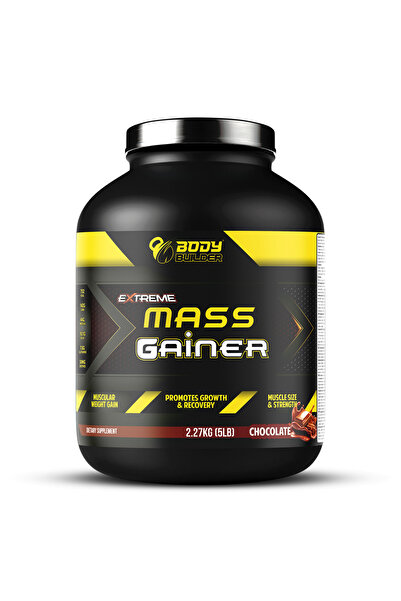 Body Builder إكستريم ماس جاينر بنكهة الشوكولاتة (5 رطل، شوكولاتة) إكستريم ماس...