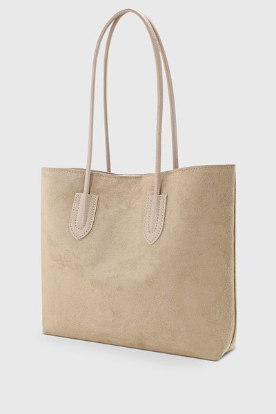 Housebags Retro Suede Cream Shopper Bag - 264