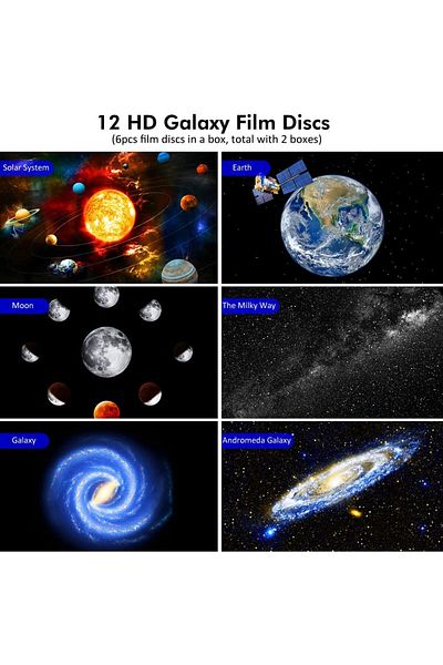 AWH Star  Planetarium Projector Ultra Clear Galaxy Night Light 4K Replaceable 12 Discs 360° Rotation