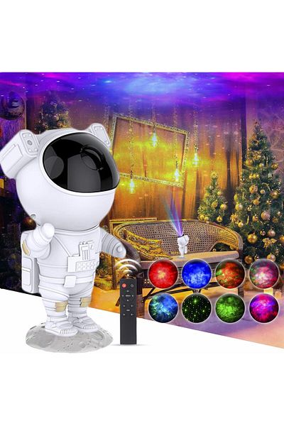 AWH Astronaut Galaxy Projector - 3D Starry Nebula Night Light with Timer & Remote