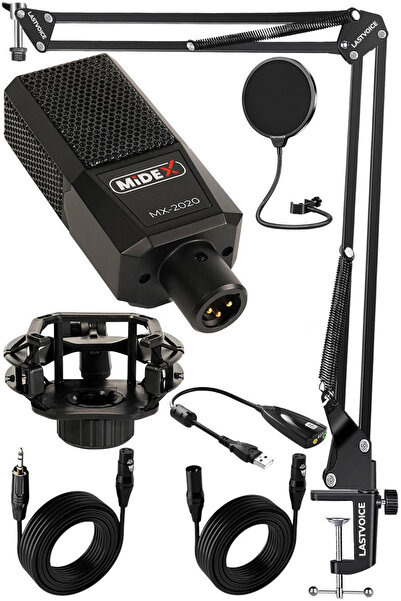 Midex Mx-2020 Stf Stüdyo Kondenser Mikrofon Stand Filtre