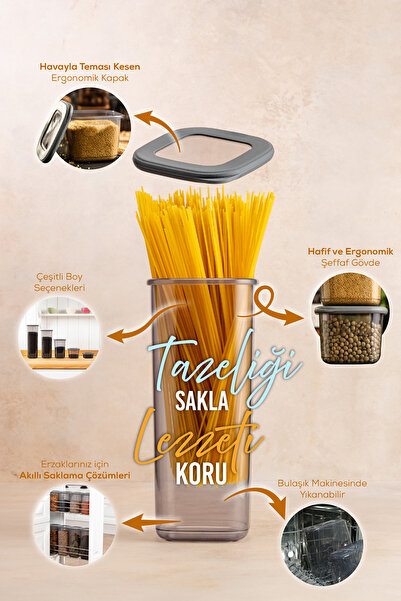 Vienev Lux 12-Piece Airtight Food and Spice Storage Set - 0.25 Lt Anthracite