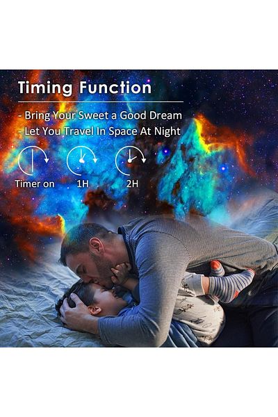 AWH Star Projector, 360° Rotation Galaxy Planetarium Night Light, 12 Discs, 4K Projection, White