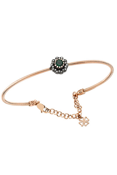 Assos Pırlanta 0.10 Karat Zümrüt Taşlı Elmas Bilezik