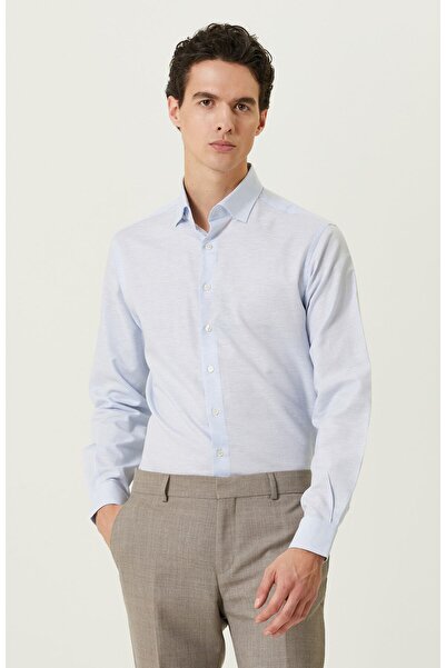 Network Mavi Desenli Gömlek