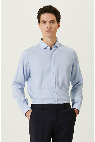 Network Mavi Desenli Gömlek