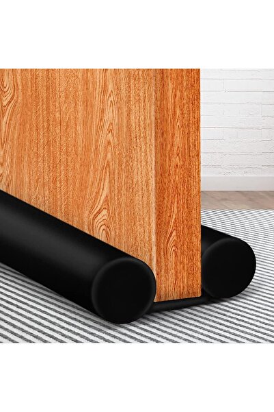 AWH مانع تيارات هوائية أسفل الباب، مانع تسرب أسود للباب قابل للتعديل مقاس 32-38 بوصة، مانع للضوضاء والهواء البارد، عازل للصوت