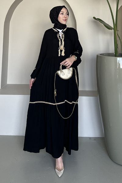 SaklıButik Royal Embroidery Embroidered Dress Sk-8395
