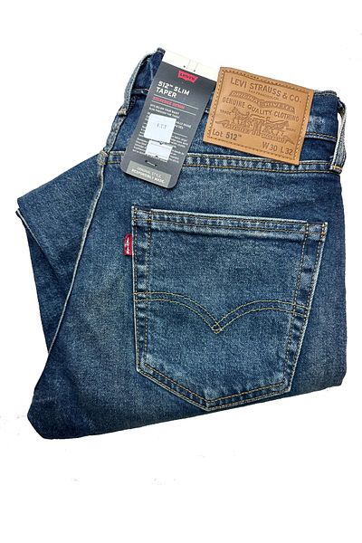Levi's 512 Slim Taper Selvedge Denim Tint Wash Narrow Leg Male Jeans Adh- 112443