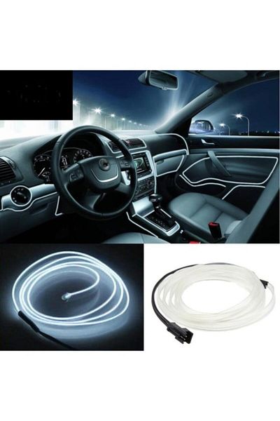 Techmaster In-Car Torpedo Strip LED Colorful Rope Neon LED 5 Meters White