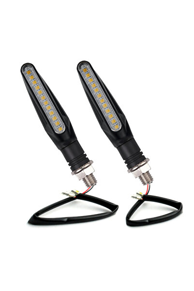 Techmaster Motosiklet Led Sinyal Lambası 12V Su Geçirmez Universal ZXD-04