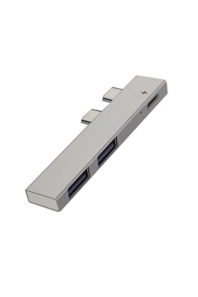 Techmaster Macbook Pro Air Için 2x Usb 3.0 Type-c Şarj Hub Adaptör Çevirici