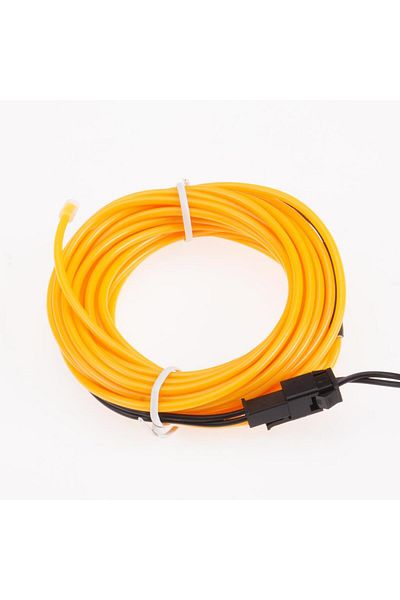 Techmaster In-Car Torpedo Strip LED Colorful Rope Neon LED 5 Meters Yellow