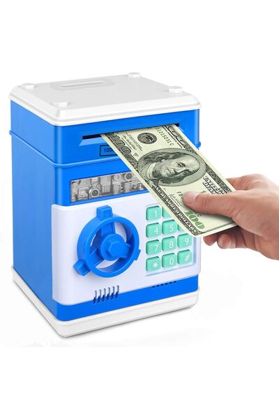 AWH حصالة نقود إلكترونية من Setibre – خزنة نقود صراف آلي آمنة مع كلمة مرور وح...