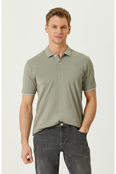 Network Haki Kısa Kollu Polo Yaka T-shirt