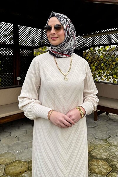 Rabia Şamlı Yağmur Triko Elbise Taş