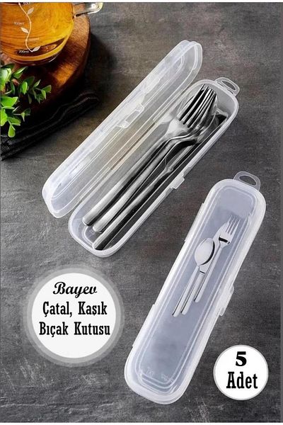 Bayev 5 Pcs Multix Fork Spoon Knife Storage Box Dowry Spoon Sets Organizer Storage Container