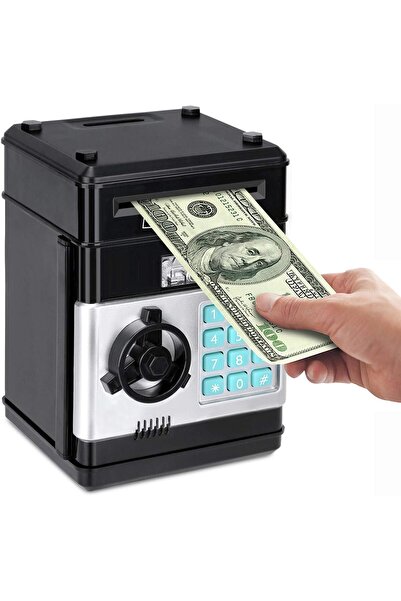 AWH حصالة نقود إلكترونية مزودة بكلمة مرور آمنة وصندوق نقود يعمل تلقائيًا مع عملات معدنية وصناديق هدايا