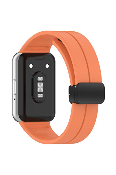 Techmaster Samsung Galaxy Fit 3 R390 Uyumlu Manyetik Mıknatıslı Band Silikon Kordon Kayış