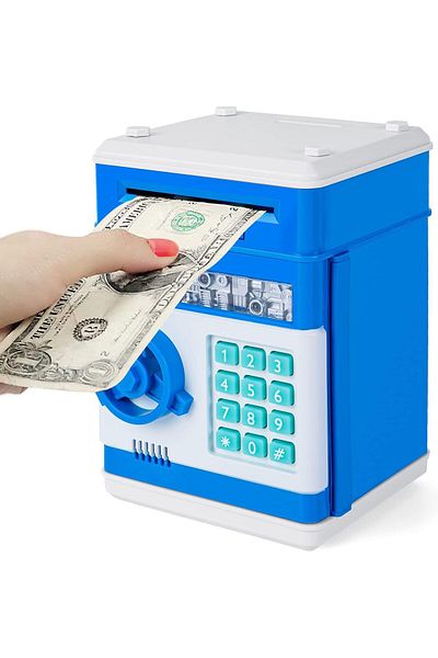 Generic ألعاب حصالة سوباو للأطفال، صراف آلي إلكتروني كبير للأولاد والبنات، سيارة بأموال حقيقية وعملات معدنية