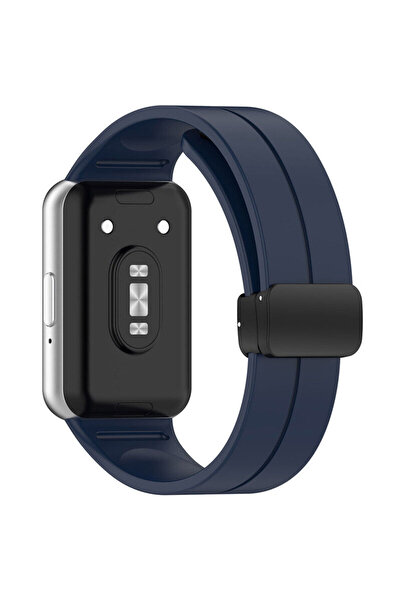 Techmaster Samsung Galaxy Fit 3 R390 Uyumlu Manyetik Mıknatıslı Band Silikon Kordon Kayış