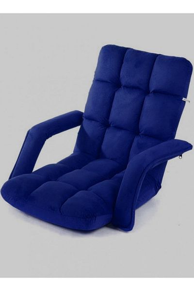 Cady One Ground Chair With Armrests For Camping And Trekking, Velvet-quality Foam Padded With Adjustable Back