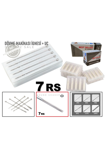 XLINETATTOO Ace pentru mașină de tatuaj 7rs - 10 ace + 10 vârfuri